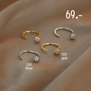 ต่างหูเกี่ยวเพชรเม็ดเดี่ยว (G14/G15)