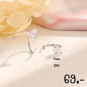 ต่างหูเกี่ยวหัวใจเพชร (G48)