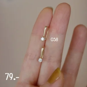 ต่างหูเกี่ยวดีไซน์ตัวโน๊ต (G58)