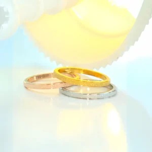 แหวนสแตนเลสแท้เพชรเรียงมินิมอลสุดละมุน (Riva R87–R98)