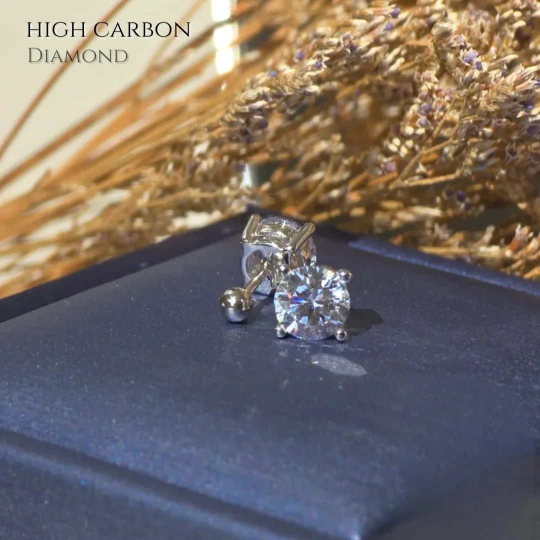 ต่างหูเพชรจิว High Carbon Diamond Earrings (IC016-IC019) - Image 2