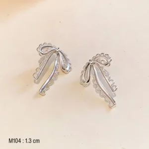 สแตนเลส โบว์ลูกไม้หวานละมุน (M104)